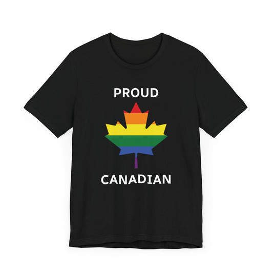 proud canadian maple leaf shirt black