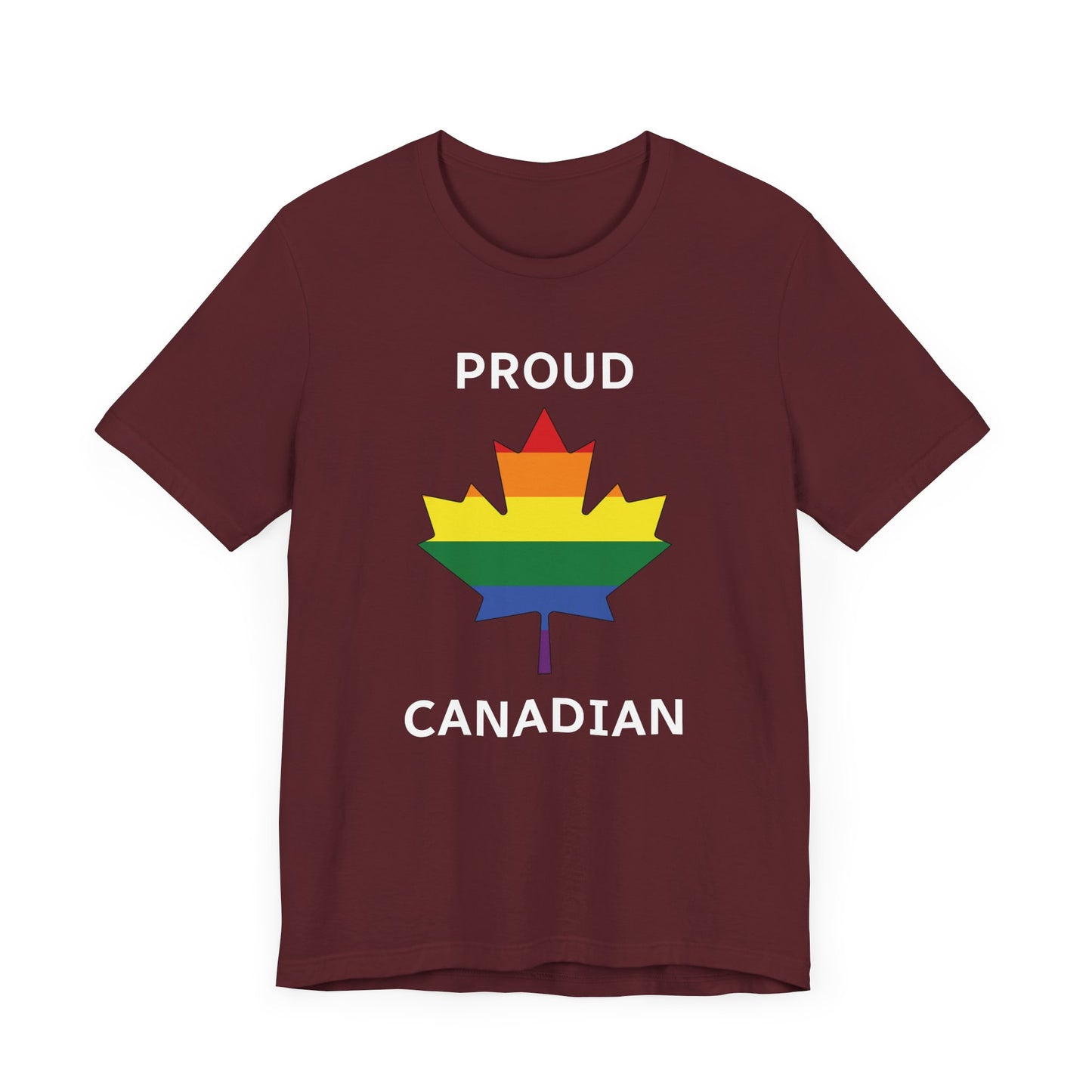 proud canadian maple leaf shirt maroon