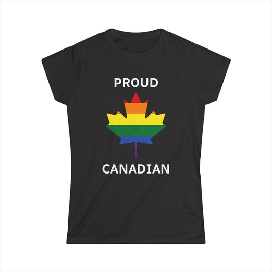 proud canadian maple leaf womens shirt black