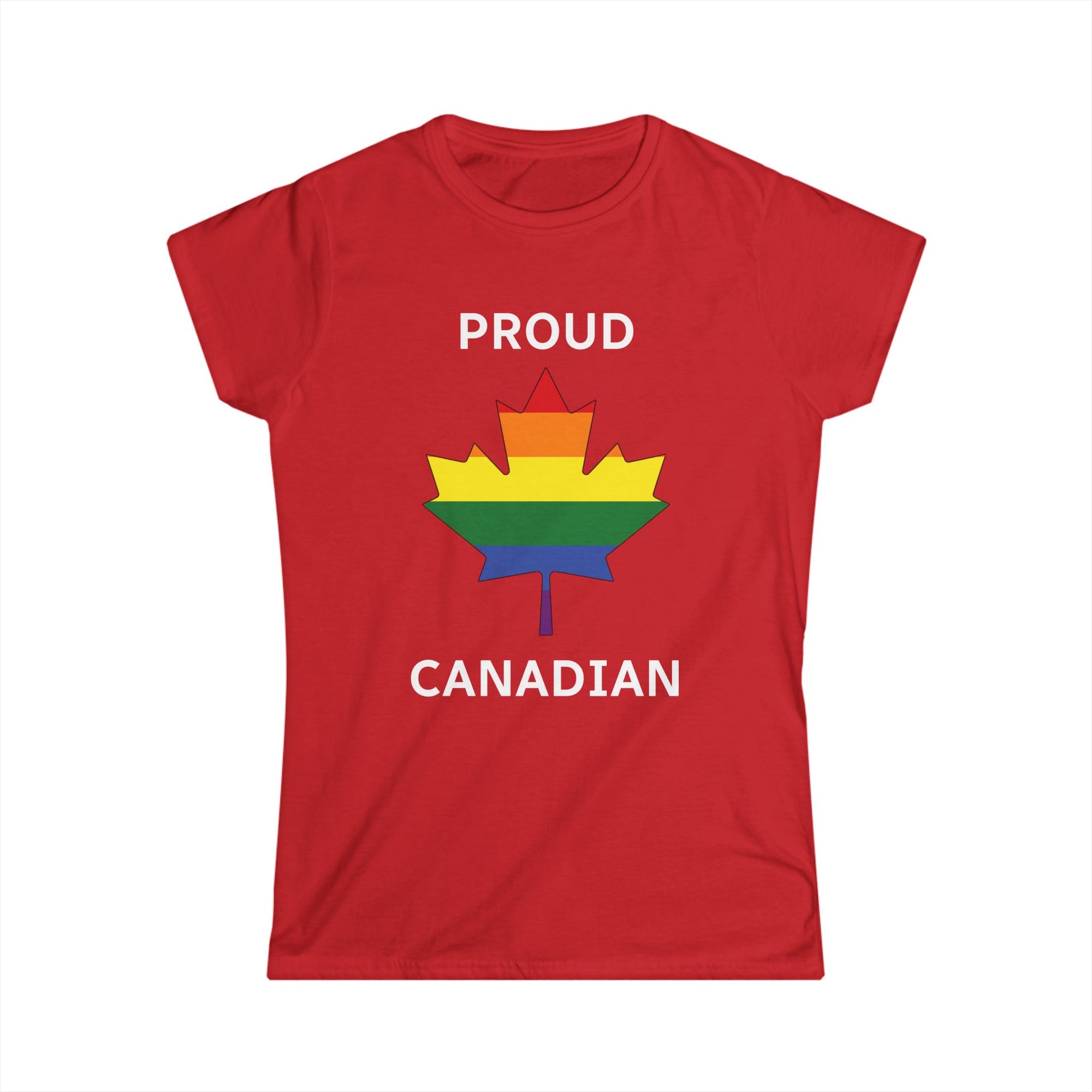 proud canadian maple leaf womens shirt red