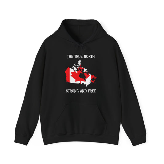 The True North Strong and Free Hoodie Black