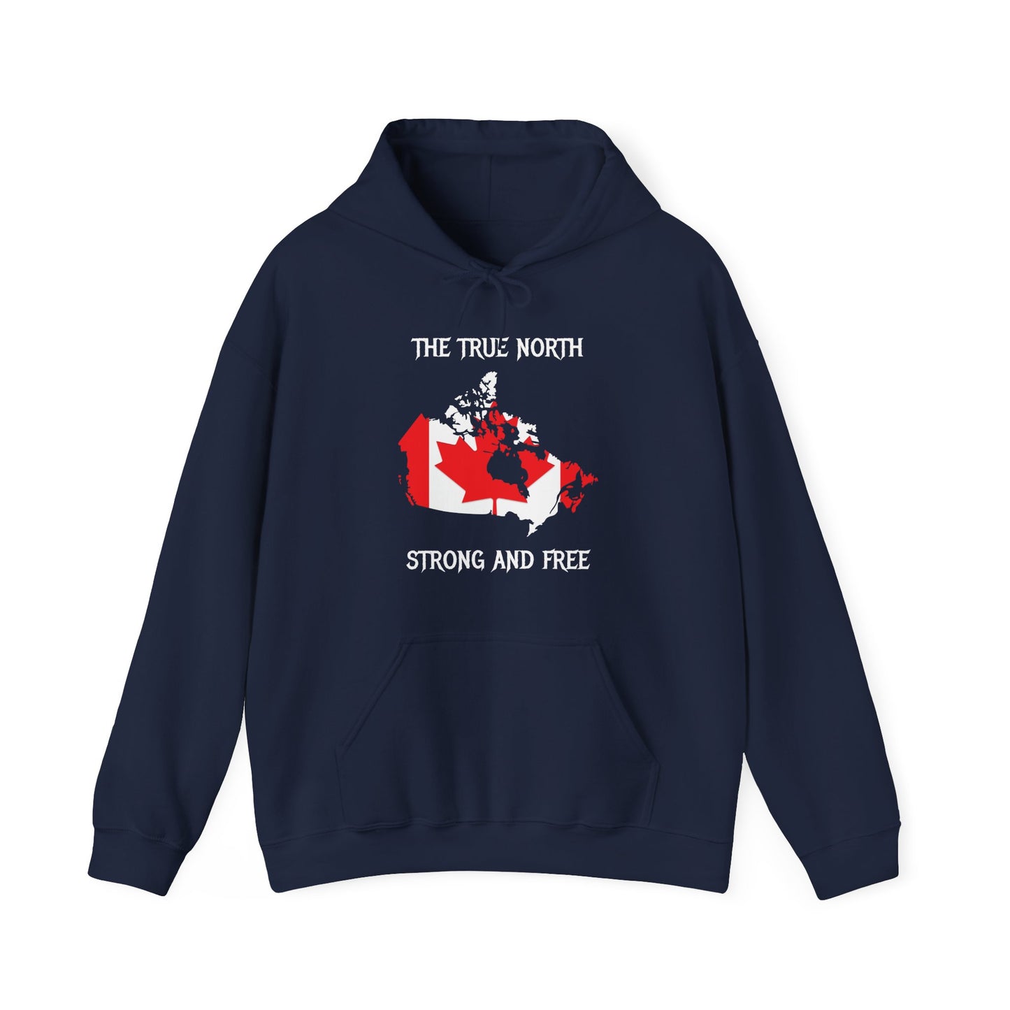 The True North Strong and Free Hoodie Navy