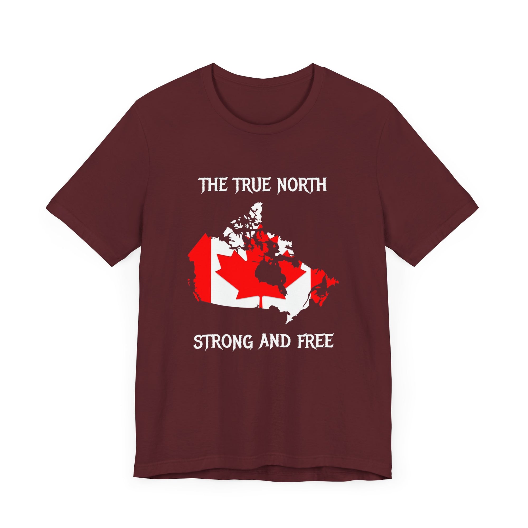 True North Strong and Free Shirt Maroon